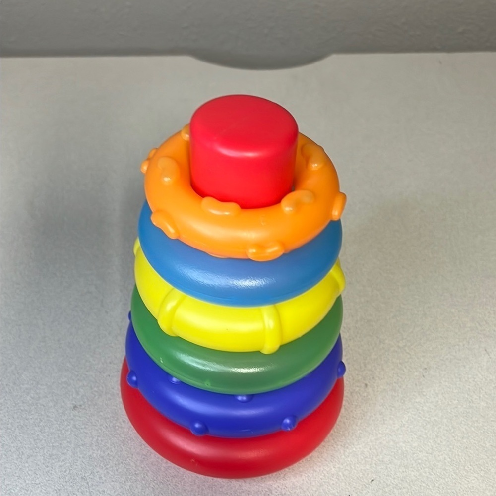 Infantino Red and Orange Learning Stacking Rings - Picture 2 of 5
